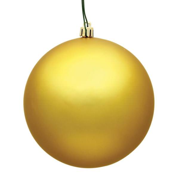10" Honey Gold Matte Ball Ornament