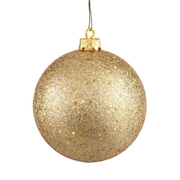 10" Gold Sequin Ball Christmas Ornament