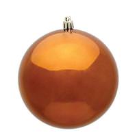 View 10" Copper Shiny Ball Ornament