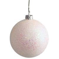 Vickerman 12" White Sequin Finish Ball Ornament