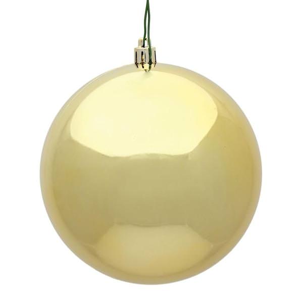 12" Gold Shiny Finish Ball Ornament