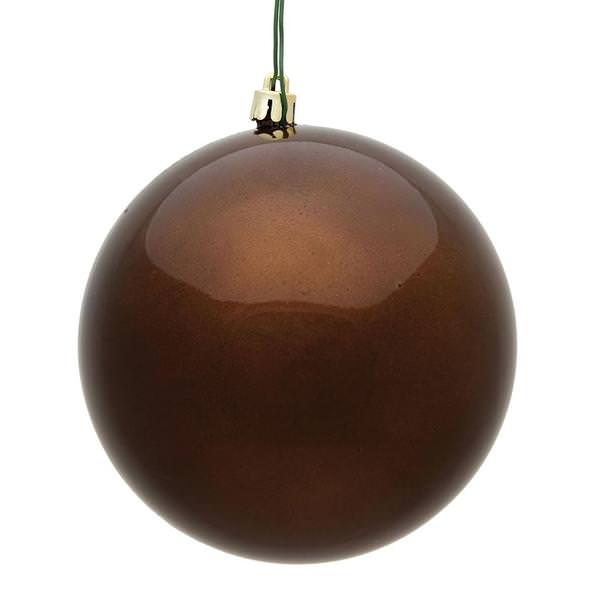 12" Mocha Candy Finish Ball Ornament