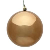 View 12" Mocha Shiny Finish Ball Ornament