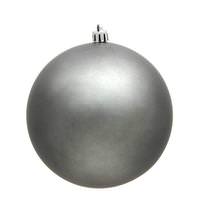 View 12" Pewter Matte Finish Ball Ornament