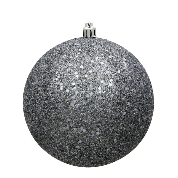 12" Pewter Sequin Ball Ornaments
