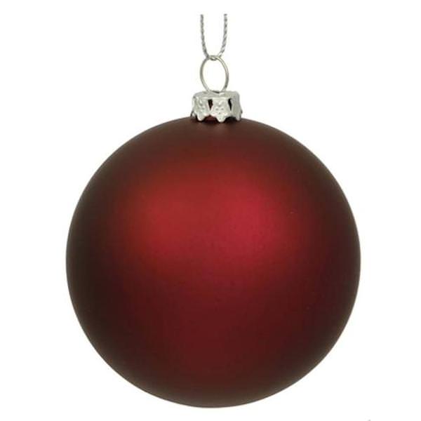 2.4" Wine Matte Ball Ornament (60 pack)