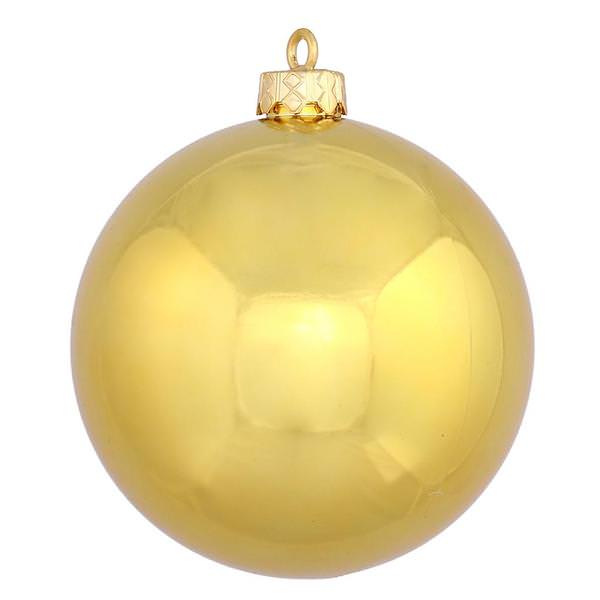 3" Gold Shiny Finish Ball Ornament (32 pack)