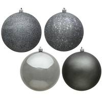 View 3" Pewter 4 Assorted Finish Ball Ornament (32 pack)