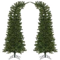 Vickerman 7.5' x 38'' Artificial Green Whimsical Tree 1000 Warm White LED Lights (2 piece)