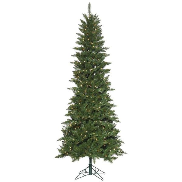 9' x 48'' Artificial Chaska Pencil Pine Tree 700 Clear Miniature Lights