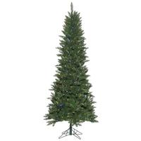 Vickerman 9' x 48'' Artificial Chaska Pencil Pine 700 Color Changing LED Lights