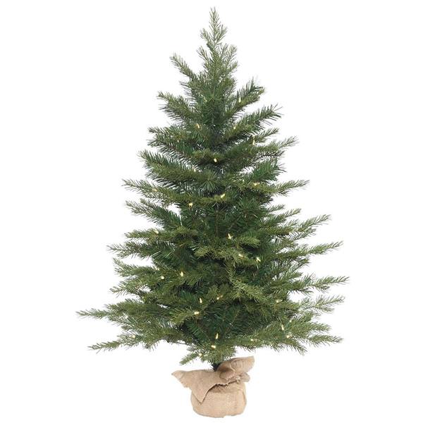 30" x 24" Artificial Larkspur Fir Christmas Tree 50 Warm White LED Lights