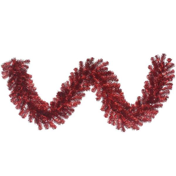 9' Artificial Ruby Red Pine Garland