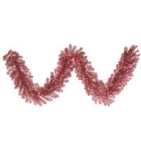 Vickerman 9' Artificial Rose Pine Garland with 70 LED Pink Mini Lights