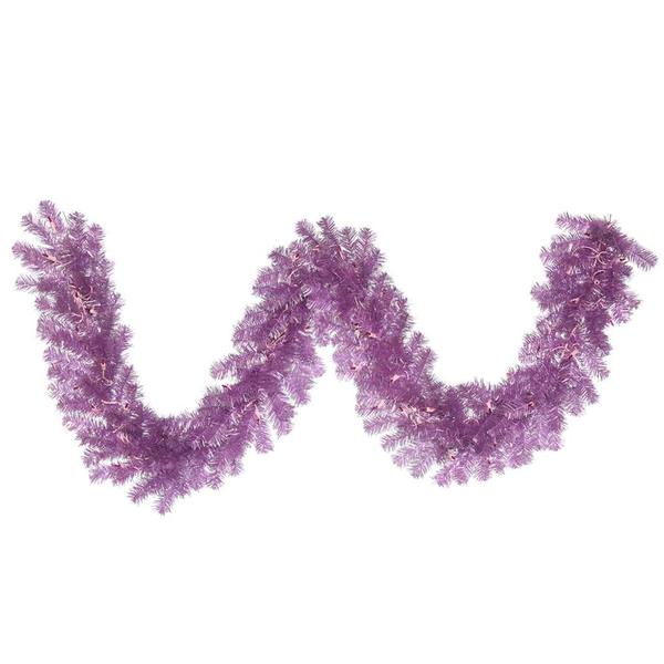 9' Artificial Violet Pine Garland