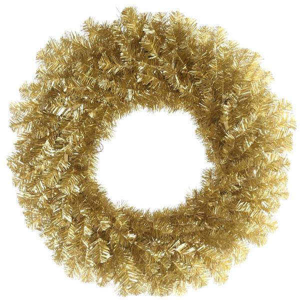30" Artificial Antique Gold Pine Wreath