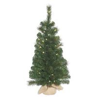Vickerman 36" x 18" Artificial Dillon Spruce Christmas Tree with 70 Dura-Lit® LED Multi-Color Lights