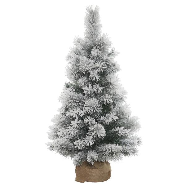 24" x 15" Artificial Flocked Kersey Pine Christmas Tree