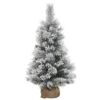 Vickerman 24" x 15" Artificial Flocked Kersey Pine Christmas Tree