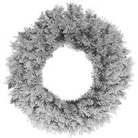 Vickerman 24" Artificial Flocked Vail Spruce Wreath