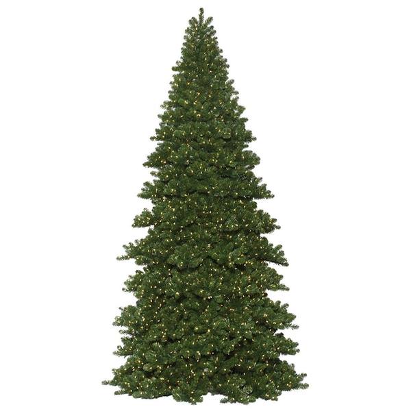 12' x 78" Artificial Oregon Fir Frame Tree 4600 Warm White LED Lights