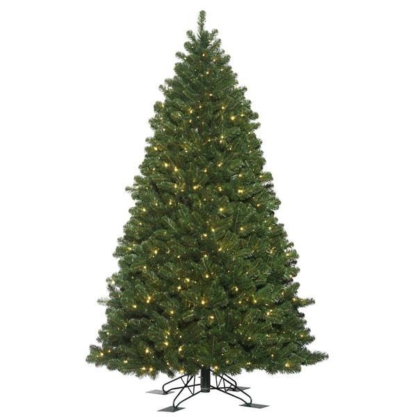 10' x 69" Artificial Oregon Fir 1550 Warm White LED Lights