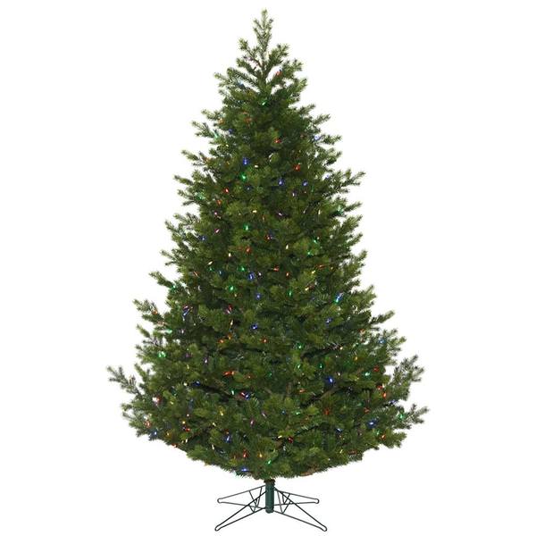 7.5' x 60" Artificial Eagle Frasier Fir 750 Multi Color LED Lights