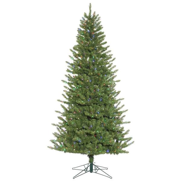 7.5' x 47" Artificial Nampa Pine Tree 600 Multi Color LED Lights