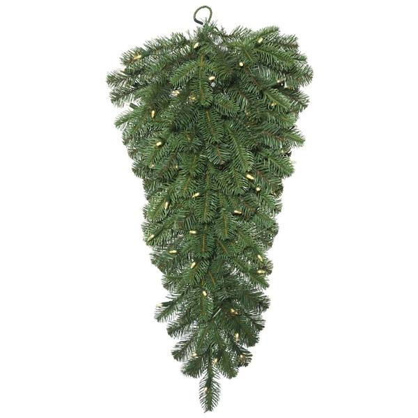 32" Artificial Grand Noble Spruce 50 Warm White LED Lights Teardrop