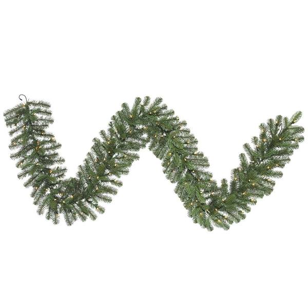 9' Artificial Grand Noble Spruce Garland with 100 Clear Dura-Lit® Miniature Lights