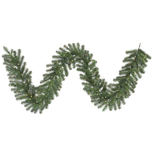 9' Artificial Grand Noble Spruce Garland 100 LED Lights