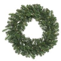 Vickerman 30" Artificial Grand Noble Fir Wreath 70 Clear Miniature Lights