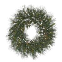 Vickerman 24" Artificial Spencer Mixed Pine Wreath 50 Clear Miniature Lights