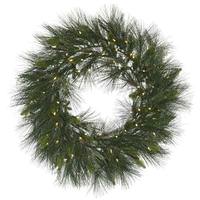 Vickerman 24" Artificial Spencer Mixed Pine Wreath 50 Warm White LED Lights