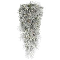 Vickerman 32" Artificial Frosted Mixed Pine 50 Clear Miniature Lights Teardrop