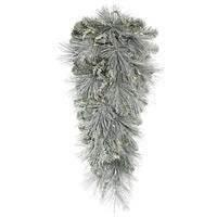 Vickerman 32" Artificial Frosted Mixed Pine 50 Warm White LED Lights Teardrop