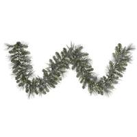 Vickerman 9' Artificial Frosted Mix Pine Garland 100 Miniature Lights