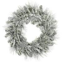 Vickerman 24" Artificial Frosted Mixed Pine Wreath
