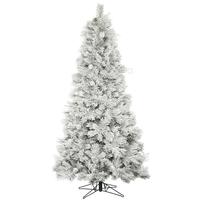 Vickerman 9' x 57" Artificial Flocked Iceland Pine Tree 650 Warm White LED Lights