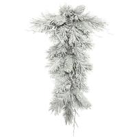 Vickerman 32" Artificial Flocked Iceland Pine Teardrop