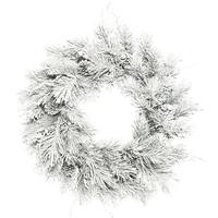 Vickerman 30" Artificial Flocked Iceland Pine Wreath
