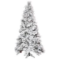 Vickerman 7.5' x 49" Artificial Flocked Atka Pine Slim Tree