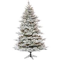Vickerman 7.5' x 60" Artificial Flocked Kiana Pine 750 Warm White LED Lights