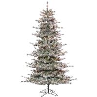 Vickerman 5.5' x 44" Artificial Frosted Lacey Tree 300 Clear Miniature Lights