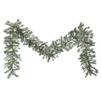 Vickerman 9' x 14" Artificial Frosted Lacey Garland