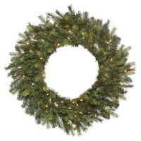 Vickerman 24" Artificial Oak Frasier Fir Wreath 50 Clear Miniature Lights