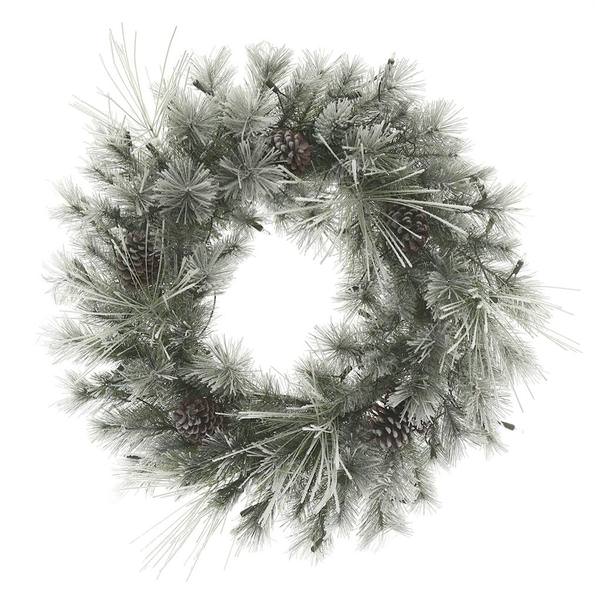 30" Artificial Frosted Creek Wreath