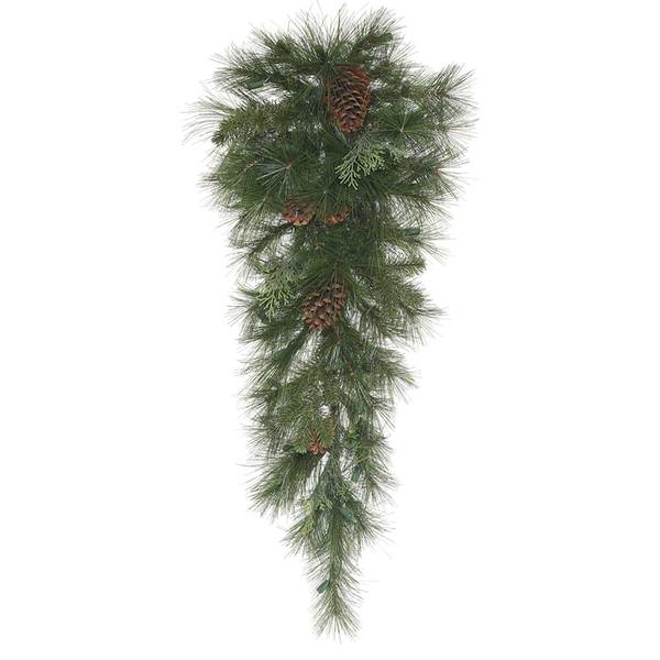 32" X 15" Artificial Grover Mixed Pine Teardrop