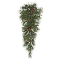 Vickerman 32" Artificial Grover Mixed Pine 50 Warm White LED Lights Teardrop