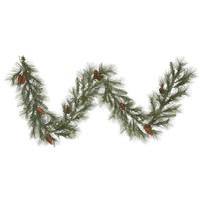 Vickerman 9' Artificial Nederland Mix Pine Garland with 100 Clear Dura-Lit® Miniature Lights